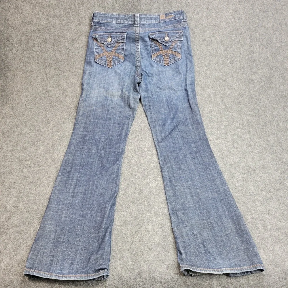 Kut From The Kloth Jeans Womens 8 Medium Wash Bootcut Embroidered Stretch Y2K - Picture 3 of 14